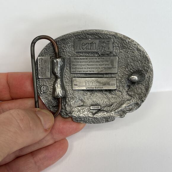 Vtg Washington Redskins Commanders 1993 Team NFL Siskiyou Belt Buckle Limited Ed - Picture 7 of 7